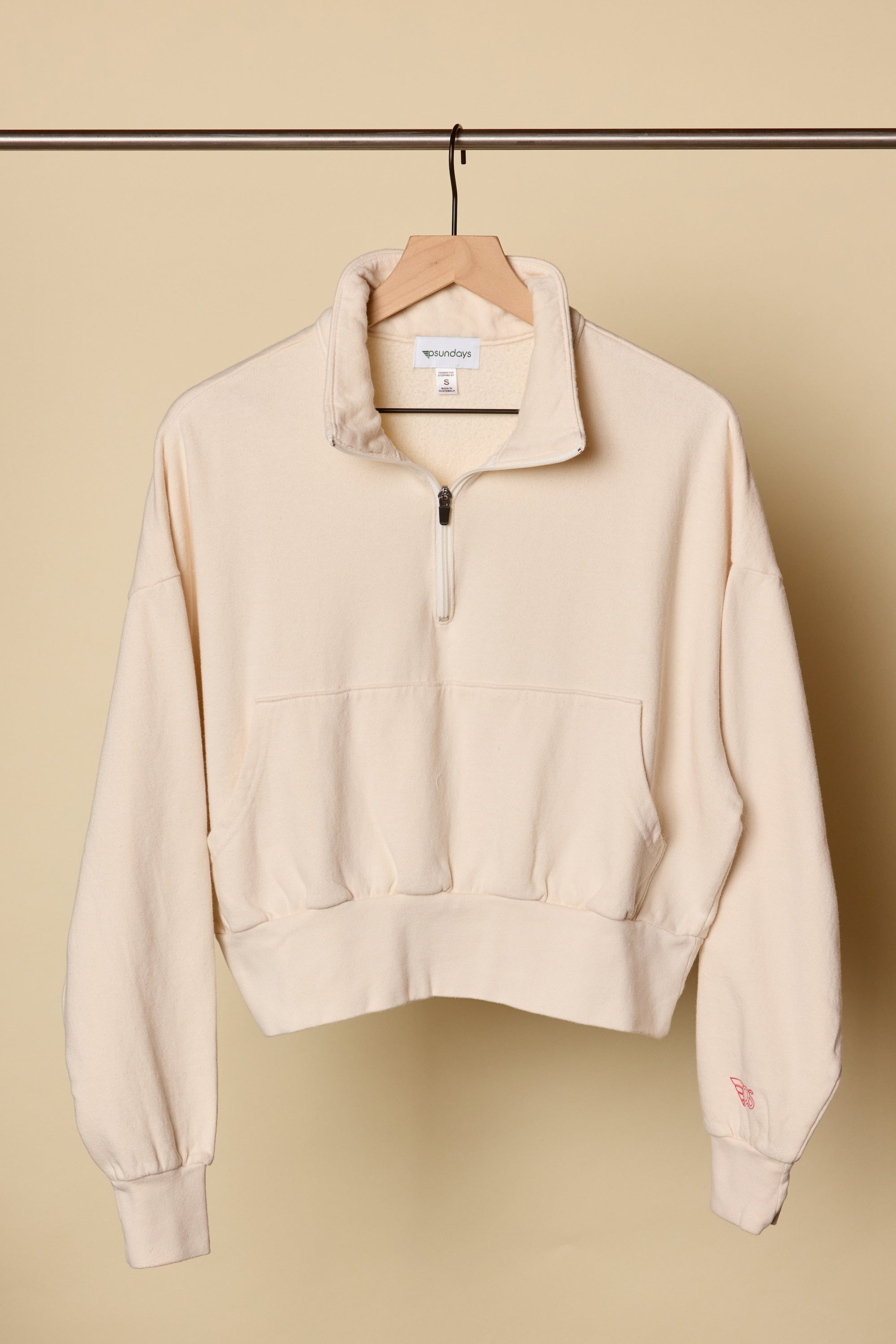 Crop Quarter Zip Sweatshirt