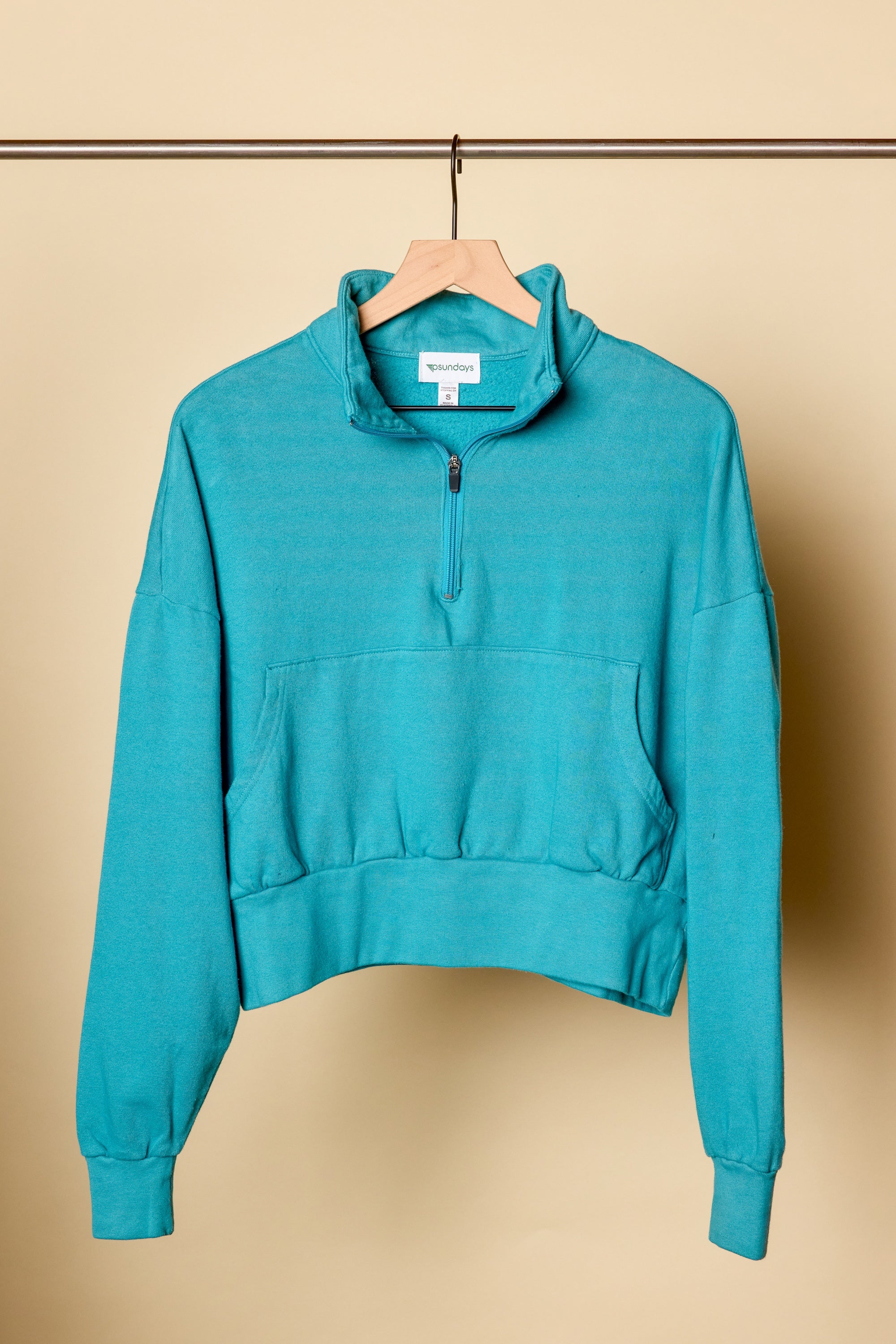 Crop Quarter Zip Sweatshirt