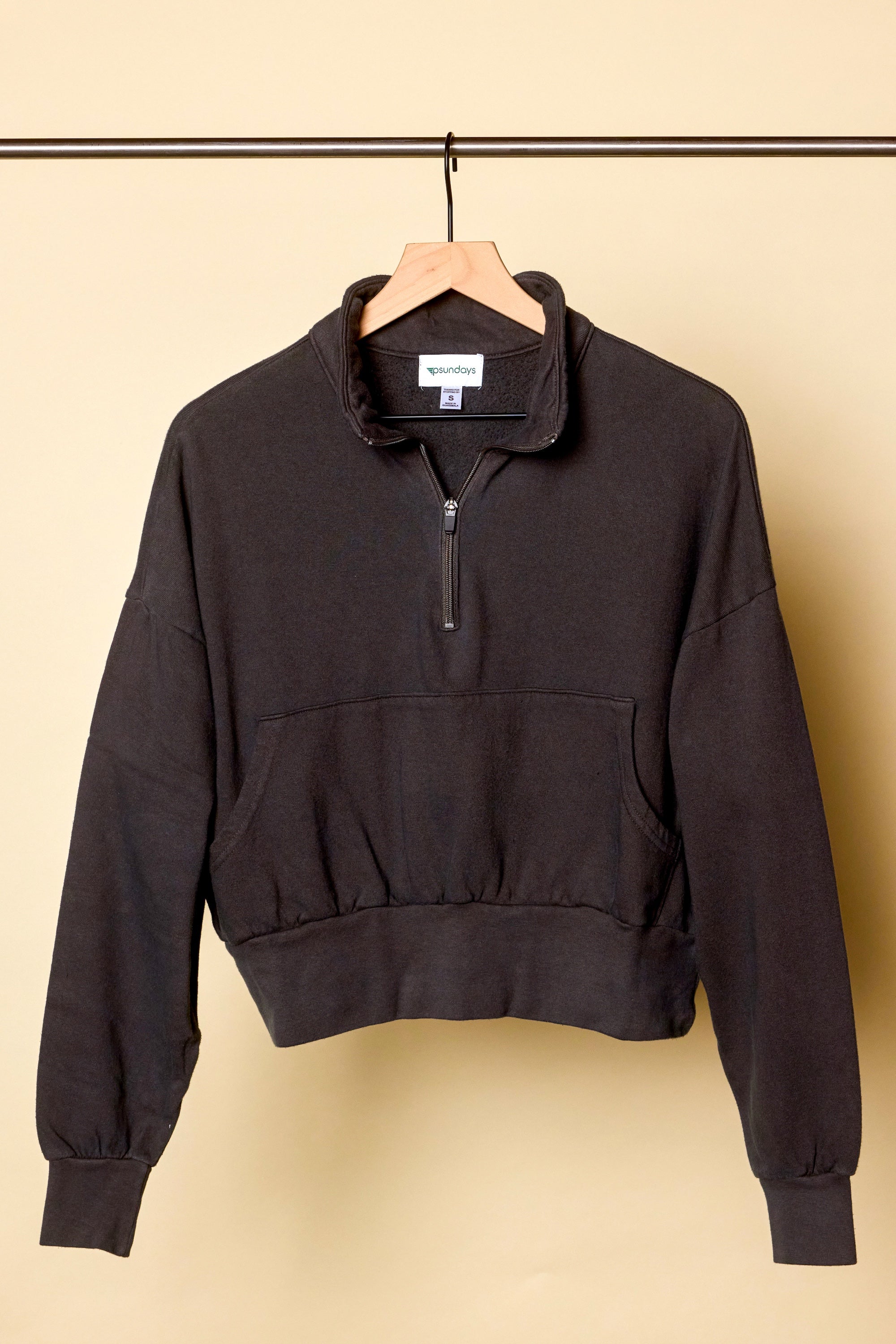 Crop Quarter Zip Sweatshirt