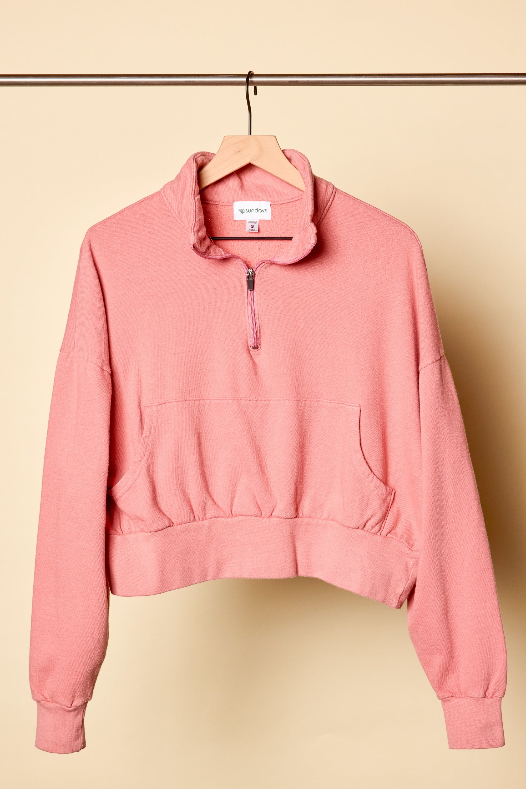 Crop Quarter Zip Sweatshirt