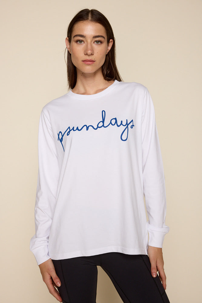 PSUNDAYS Script L/S Tee